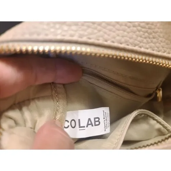 Colab Mini‎ Backpack Sling Bag White Embroidered Strap Vegan - Picture 6 of 9